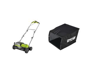Ryobi RY18SFX35A-0 18V One+ Cordless 35cm Brushless Scarifier, 18 V, Vert & Bac Souple 55 L pour scarificateurs RY18SFX35A0 / RY18SFX35A240 / RY1400SF35B RAC822