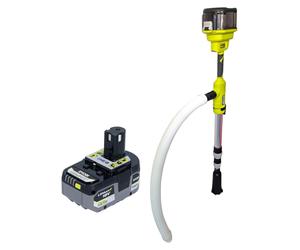 RYOBI RY18STPA-0 Pompe à eau pour citerne de récupération d'eau de pluie sans fil 18 V 3 360 l/h + 1 batterie 5,0 Ah - sans chargeur