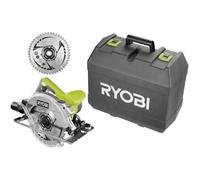 Ryobi Scie circulaire RCS1600-K2B 1600W 66 mm - 1 lame 48 dents + 1 lame 24 dents - Gris
