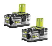 Ryobi Set 2x ONE+ RB18L50 18V 5.0Ah - batterie puissante à longue autonomie