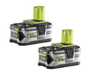 Ryobi Set 2x ONE+ RB18L50 18V 5.0Ah - batterie puissante à longue autonomie