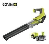 RYOBI - Souffleur 18V ONE+ Turbo Jet - vitesse max. soufflerie 160 km/h - débit : 7 9 m³/min + batterie 4 0 Ah & charg. - RBL18JB40F