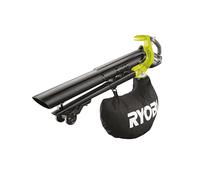 RYOBI Souffleur Aspirateur Broyeur 18V One+ Sac 45L OBV18 (sans Batterie) | Vitesse d'air 201 km/h, fonction broyage des déchets verts, ramassage des feuilles, volume réduit en sac, jardin et allées