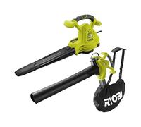 RYOBI Souffleur Aspirateur Broyeur 2800W 345 km/h RBV2800CSV Harnais | 2 vitesses, double poignée, décharge de traction, harnais Vertebrae et buse plate fournis, feuilles et déchets verts