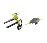 RYOBI - Souffleur Aspiro-Broyeur 2800W 2-en-1 - Vitesse Soufflerie 345 km/h - Décharge de Traction & Tête Double Lames Dentelées (+10 Lames) pour Coupe-Bordures, Dresse-Bordures