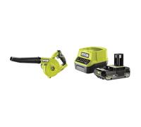 Ryobi - Souffleur d'atelier 18V - 3 Vitesses - jusqu'à 200 km/h - livré avec 1 Batterie 2Ah et 1 Chargeur Rapide