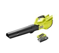 RYOBI Souffleur de Feuilles 36V MAX POWER™ avec Batterie 2Ah - 193 km/h - Débit d'Air 15,6 m³/min - Vitesse Variable - Nettoyage Terrasse, Allée, Pelouse, Feuilles Mortes& Débris de Jardin-RY36BLB-120