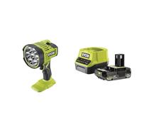 Ryobi - Spot LED 18V - 3 intensités - 3000/1500 / 500 Lumens - peut éclairer à plus de 600 mètres - 1 batterie 2Ah et 1 chargeur rapide