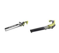 RYOBI - Taille-Haies Linea 18V One+ 50cm - Design en Ligne - Lames - Écartement 24mm & Souffleur sans Fils à Batterie 18 Volts One+ Turbo Jet (sans Batterie) - OBL18JB
