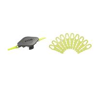 Ryobi Tête Double Lames Dentelées pour Herbes Hautes et Épaisses RAC155 Noir & Lot 10 lames de rechange pour têtes double lames dentelées - RAC158 Vert