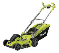 Ryobi - RLM18E40H Tondeuse à gazon à conducteur marchant, moteur électrique, puissance 1,8 kW, largeur de coupe 40cm, roues motrices, tondeuse mulching, ramassage arrière