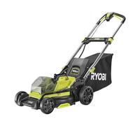 RYOBI - Tondeuse Brushless sans Fil 18V One+ RY18LMX40C-0 - Largeur Ø40cm, Bac Semi-Rigide 50L, Réglage Centralisé, Poignée Repliable - Batterie Non Incluse
