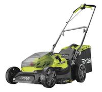RYOBI RY18LMX40C-240 Tondeuse à Gazon 18V One+ Brushless 40 cm - Jardins Jusqu’à 600 m², Réglage Centralisé 7 Positions, Mulching & Ramassage, 2 Batteries 4,0 Ah + Chargeur