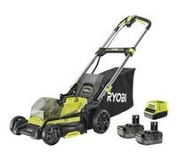 RYOBI Tondeuse poussée 18V Brushless coupe 40 cm ramassage et mulching 2 batteries 1 G