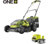 Ryobi Tondeuse RY18LM37A-140 18V 37 cm - 1 batterie 4 Ah, chargeur rapide 2A, mulching 2-en-1