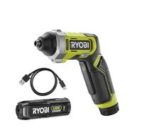 RYOBI - Tournevis 4V USB Lithium RSD4-120T - Compact 5Nm - Idéal Montage Meubles en Kit, Vissage Informatique & Bricolage - Inclus Batterie 2,0Ah & Câble
