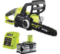 RYOBI Tronçonneuse sans fil RCS1830-140B 18V 4Ah, longueur de guide 30cm, Tronçonneuse à moteur, Tronçonneuse sans fil, Moteur sans balais
