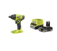 Ryobi - Visseuse à chocs 18V - 200 Nm - emmanchement hex 1/4"- 1 batterie 2Ah et 1 chargeur rapide, Coffret antichocs 31 accessoires de vissage (PH/PZ/SL/HEX/TX)