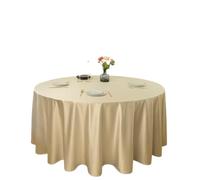 RYQZHHY Nappe Ronde Nappe en Satin Minimaliste Moderne de Couleur Pure, Couverture Table épaisse Multicolore résistante à l'usure(Color 005,260cm Round 1pcs)
