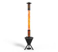 Ryuhic Tube de feu à granulés, colonne de feu d'extérieur et torche à | Feu de terrasse décoratif de 6,5 kW avec vue de la flamme à 360°, récipient de 3 kg et jusqu'à 2 heures