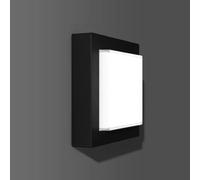 RZB Cadero Quadra, 13 W, 660 lm, 840, anthracite, luminaires de plafond et d'appoint avec interrupteur marche/arrêt, L 257 l 257 H 81, 128°, verre opale 581637.0031.1.19