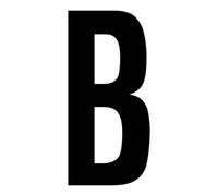 RZB RZB Lettre B noir 120 mm grand 99223.013.B Quantité:1