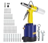 RZX Pince à riveteuse pneumatique - Capacité 3/32", 1/8", 5/32", 3/16" et 0,6 cm avec 50 Rivets aveugles à extrémité Ouverte (1)