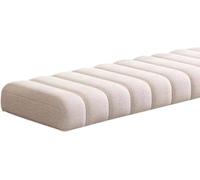 RZYW Coussin de Banc 120x40, 100x40, 80x40, 160x40 40x40 cm, 1/2/3 Places, 4,5 cm d'Épaisseur, Lavable, Déhoussable et Antidérapant, Coussin pour Banc Intérieur et Extérieur,Blanc,40x60cm