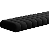 RZYW Coussin de Banc 120x40, 100x40, 80x40, 160x40 40x40 cm, 1/2/3 Places, 4,5 cm d'Épaisseur, Lavable, Déhoussable et Antidérapant, Coussin pour Banc Intérieur et Extérieur,Noir,40x60cm