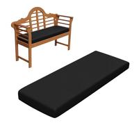 RZYW Coussin de Banc D'extérieur éPais de 5cm, ImperméAbles Coussins pour Banc de Jardin 2/3 Places, Coussin de Siège de FenêTre D'intérieur, pour Terrasse, Canapé, Balancelle,Noir,145x60cm