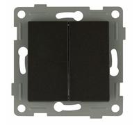 S-EMPOT. Double graphite : design élégant en graphite, idéal pour le contrôle de l'éclairage dans votre maison. Parfait pour les environnements chauds et modernes, combine fonctionnalité et style.