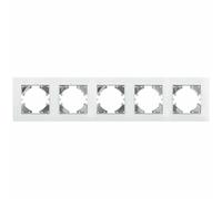S-EMPOT.VERRE BLANC CADRE 5ELEM.HORI : Élégant encastrable avec verre blanc et cadre à 5 éléments en orientation horizontale. Idéal pour éclairer avec style n'importe quel espace.