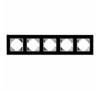 S-EMPOT.VERRE NOIR CADRE 5ELEM.HORI : Élégant encastrable avec verre noir, design horizontal et 5 éléments. Idéal pour éclairer vos espaces avec style et modernité.