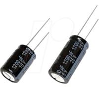 S-F 1,5M 6,3 - Condensateur, radial, 1500µF, 6,3V, RM5, 105°C, 6000h, 20%.