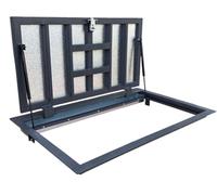 S-Lion Trappe de Sol Thermo Max 4 70 x 100 cm, avec Vérin à Gaz, Verrouillage avec Poignée & Joint sur 4 Côtés, Trappe pour Cave & Regard de Visite, Cadre en Profilé d’Acier, 700 x 1000 mm