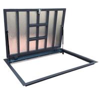 S-Lion Trappe de Sol Thermo Max 4 80 x 100 cm, avec Vérin à Gaz, Verrouillage avec Poignée & Joint sur 4 Côtés, Trappe pour Cave & Regard de Visite, Cadre en Profilé d’Acier, 800 x 1000 mm