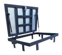 S-Lion Trappe de Sol Thermo Max Plus 60 x 80 cm, avec Vérin à Gaz & Verrouillage avec Poignée, Trappe pour Cave & Regard de Visite, Cadre en Profilé d’Acier, Regard 600 x 800 mm