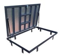 S-Lion Trappe de Sol Thermo Max Plus 70 x 130 cm, avec Vérin à Gaz & Verrouillage avec Poignée, Trappe pour Cave & Regard de Visite, Cadre en Profilé d’Acier, Regard 700 x 1300 mm