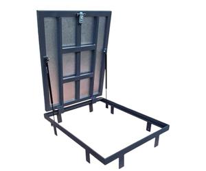 S-Lion Trappe de Sol Thermo Max Plus 80 x 70 cm, avec Vérin à Gaz & Verrouillage avec Poignée, Trappe pour Cave & Regard de Visite, Cadre en Profilé d’Acier, Regard 800 x 700 mm