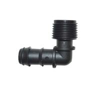 S&M 10620 - Coude fileté à 90° pour tuyaux d'arrosage goutte à goutte 16 mm x 3/4" | Blister de 10 pièces | Raccord fileté mâle 3/4" | Facile à installer | Garantie 5 ans