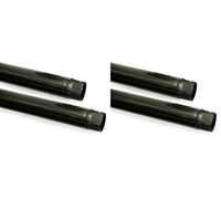 S&M 485008 - Tuyau vitrifié noir à 900 °C - Ø100 mm - 1 mètre - Pour conduits de poêles et cheminées (Lot de 2)