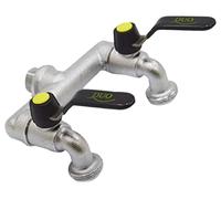 S&M 551482 - Robinet mural 1/2", double sortie avec clé 3/4"