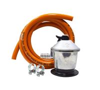 S&M 591013 - Kit Standard pour Bouteille de gaz Butane : régulateur + Tube en Caoutchouc (1,5 m) + 2 Colliers de sécurité | pour Cuisines, chauffages, barbecues, réchauds et poêles à Paella
