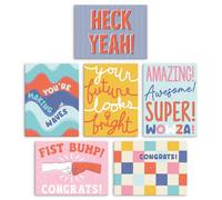 S&O Fun Cartes de félicitations avec enveloppes - Lot de 24 notes d'encouragement colorées avec couvertures - Cartes de reconnaissance pour collègues de travail - Notes de compliments dans une boîte