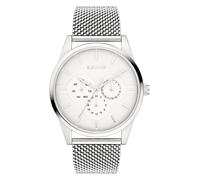s.Oliver Montre à affichage analogique argent / blanc, Taille One Size