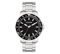s.Oliver Montre à affichage analogique noir / argent, Taille One Size