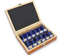 Ensemble de fraises à bois haute performance S&R, 12 pièces, de qualité industrielle, pour bois dur et bois tendre, avec mallette de rangement. Ensemble de mèches de fraisage, diamètre de queue 8 mm,