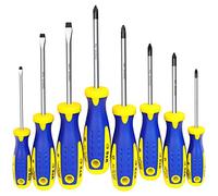S&R 8 Tournevis Magnetiques Professionnels: 3SL + 3PH + 2PZ