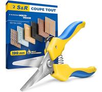 S&R Cisaille Multi-usage Ciseaux Coupe Tout en Acier Inox. Pour Couture, Cuisine, Bricolage. Cisaille Droite 19cm