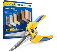 S&R Ciseaux Coup Tout Multifonction Multi-usage pour Bricolage et Maison205mm. Lame en Acier Inox 50mm HRC 50-54